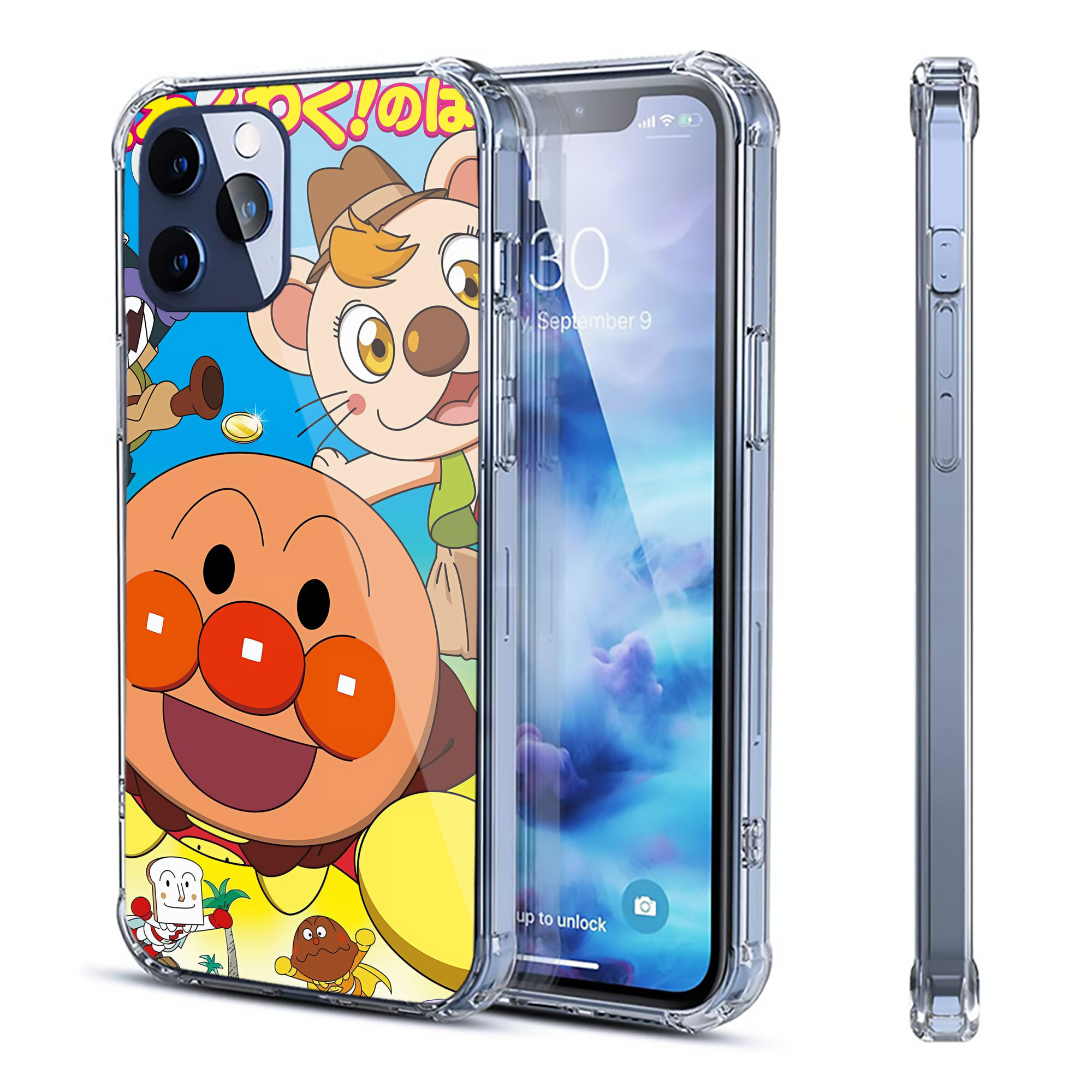 アンパンマン Anpanman 【iPhone 12シリーズ対応】透明スマホケース（クリアソフトケース）